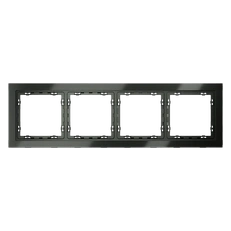 Изображение Рамка стеклянная VOLTUM S70 на 4 поста (титан, стекло)